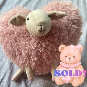 Sold! Jellycat London Pink Heart Aimee Lamb Sheep Plush 9” Valentine Coquette